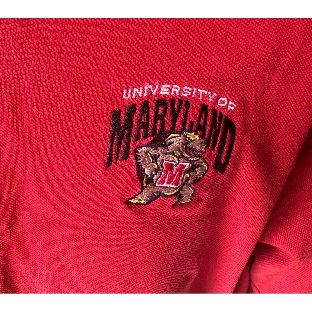 Antigua University Maryland Terrapins Wintage Polo Shirt Mens‎ XLarge - Picture 2 of 5